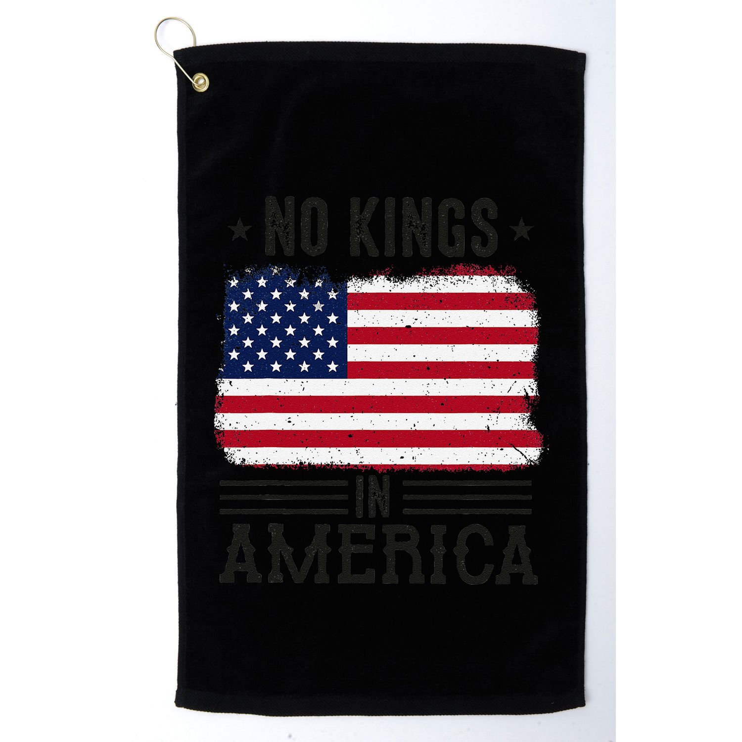 No Kings In America Flag Protest Save Democracy Golf Towel
