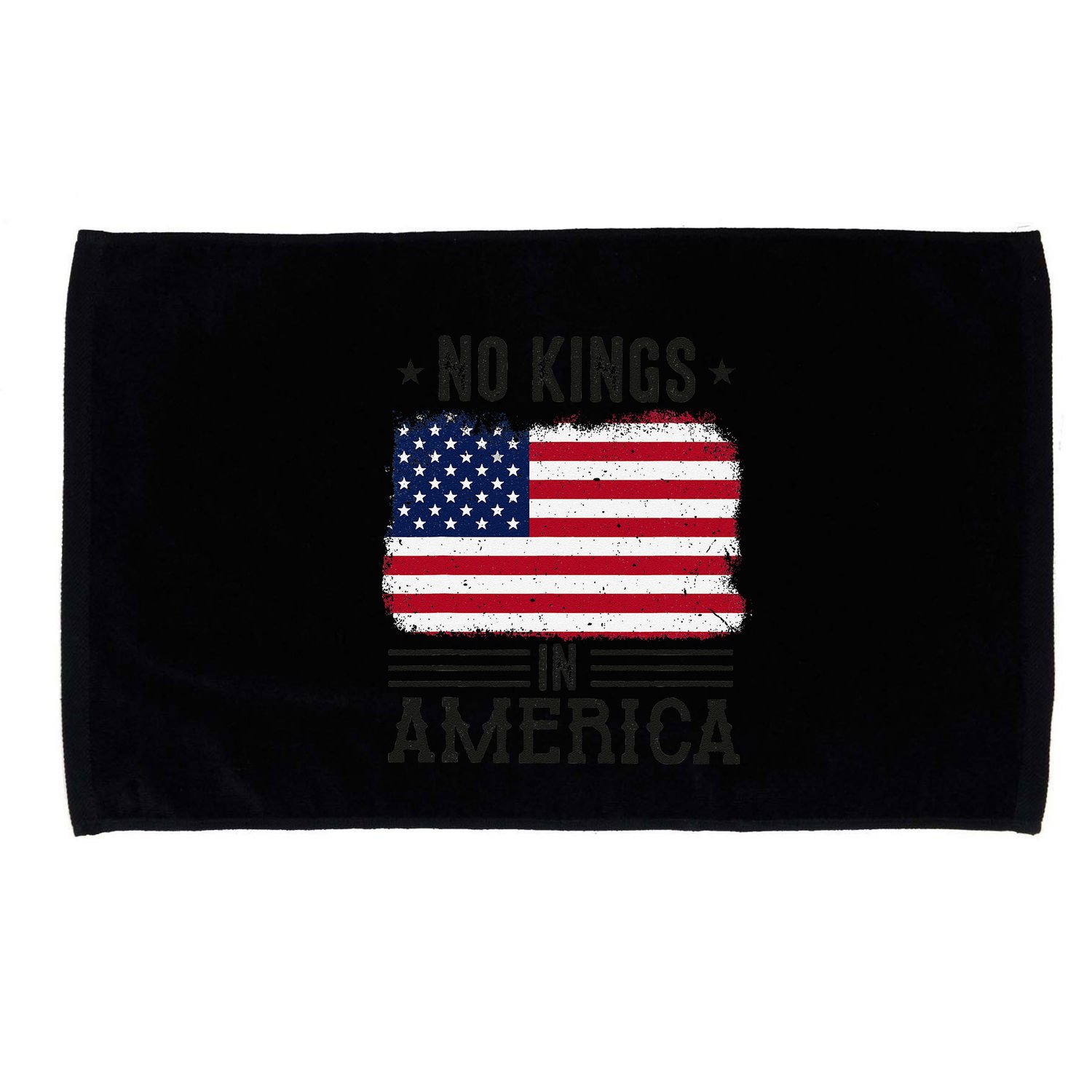 No Kings In America Flag Protest Save Democracy Microfiber Hand Towel