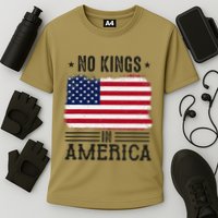 No Kings In America Flag Protest Save Democracy Cooling Performance Crew T-Shirt