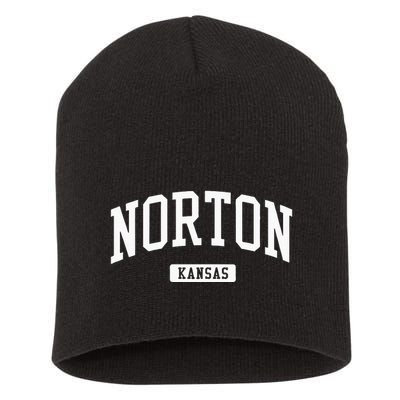 Norton Kansas KS Vintage Athletic Sports Design Short Acrylic Beanie