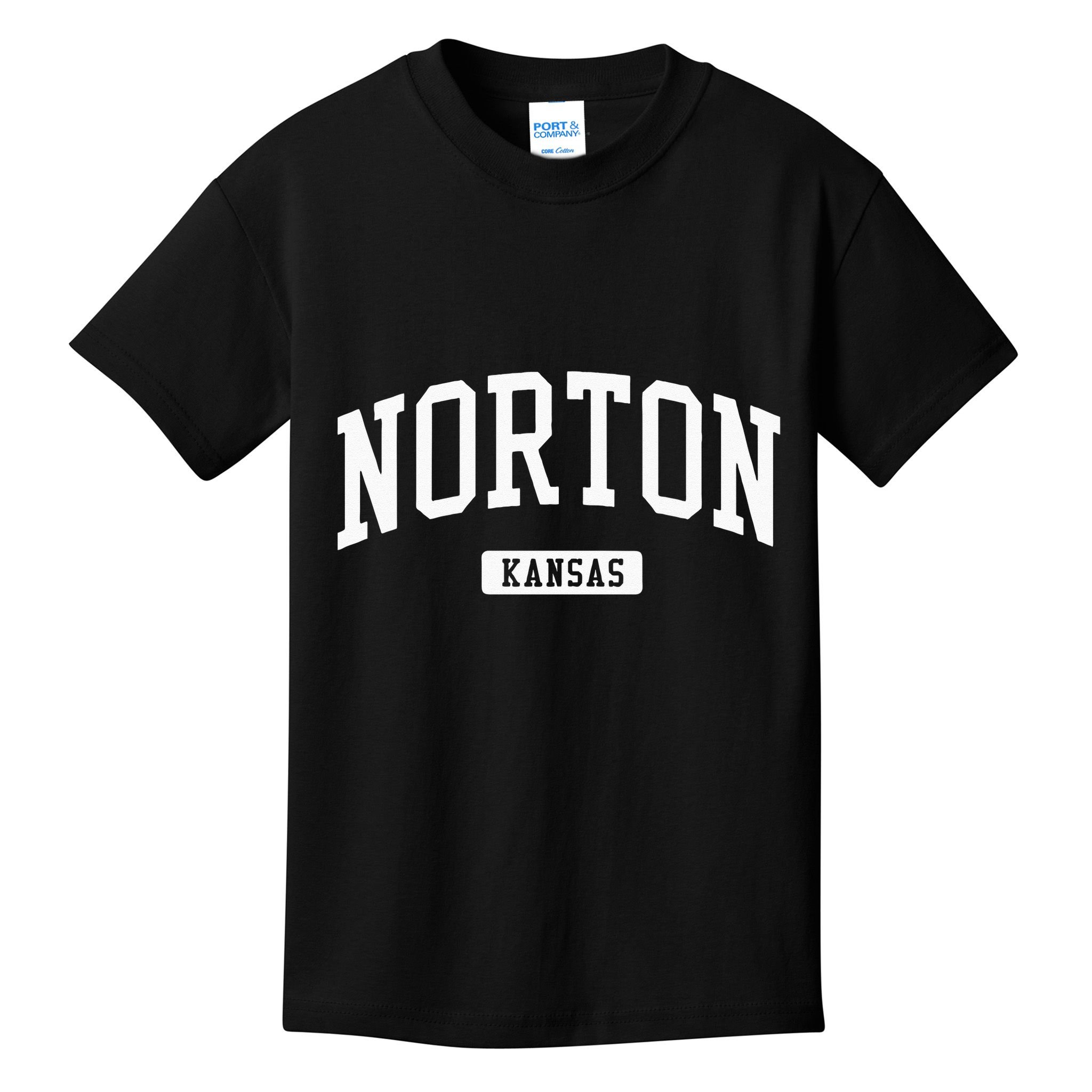 Norton Kansas KS Vintage Athletic Sports Design Kids T-Shirt