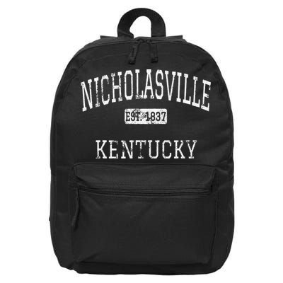 Nicholasville Kentucky Ky Vintage 16 in Basic Backpack