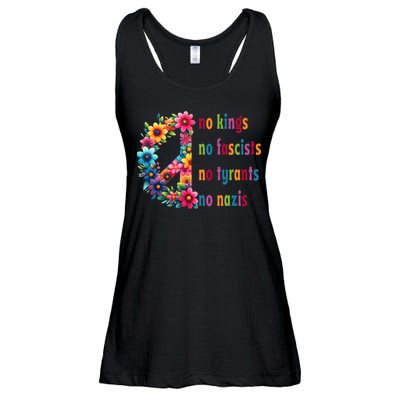 No Kings No Fascists No Tyrants No Nazis Ladies Essential Flowy Tank