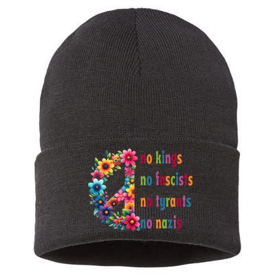 No Kings No Fascists No Tyrants No Nazis Sustainable Knit Beanie