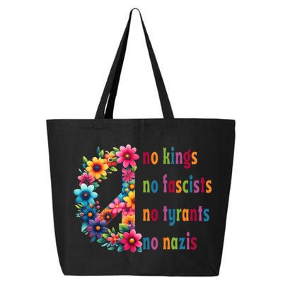 No Kings No Fascists No Tyrants No Nazis 25L Jumbo Tote