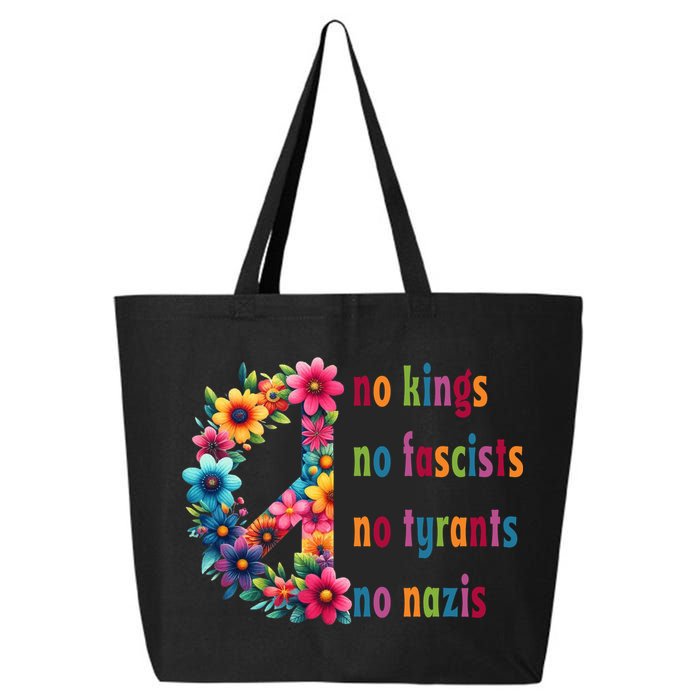 No Kings No Fascists No Tyrants No Nazis 25L Jumbo Tote