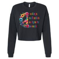 No Kings No Fascists No Tyrants No Nazis Cropped Pullover Crew