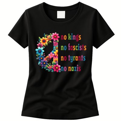 No Kings No Fascists No Tyrants No Nazis Womens T-Shirt