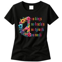 No Kings No Fascists No Tyrants No Nazis Womens T-Shirt