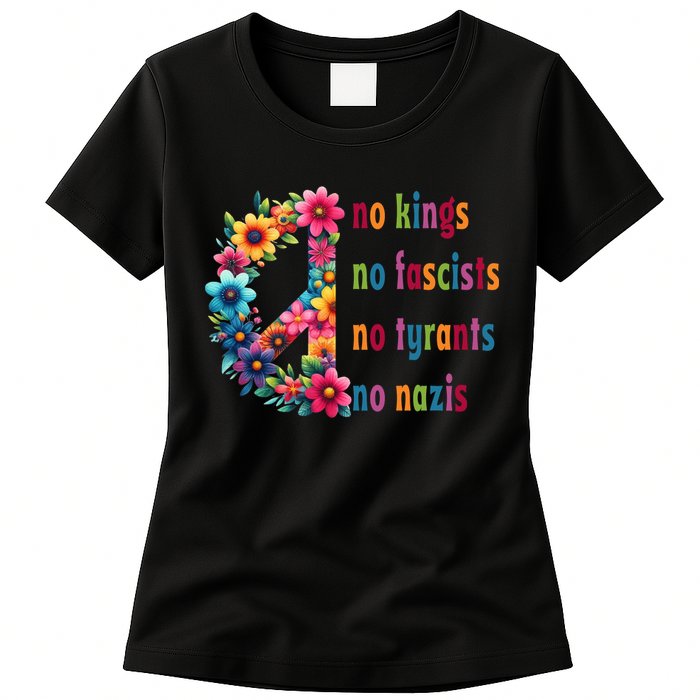 No Kings No Fascists No Tyrants No Nazis Womens T-Shirt