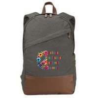 No Kings No Fascists No Tyrants No Nazis Cotton Canvas Backpack