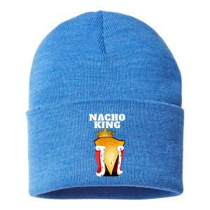 Nacho King Nacho Lover Gift Cute Mexican Nachos Gift Sustainable Knit Beanie