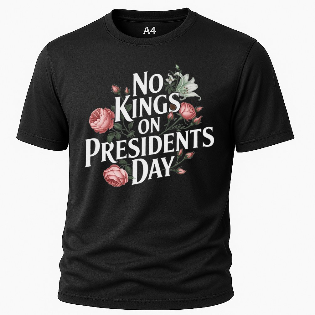 No Kings On Presidents Day Retro Anti Trump Subtle Protest Cooling Performance Crew T-Shirt
