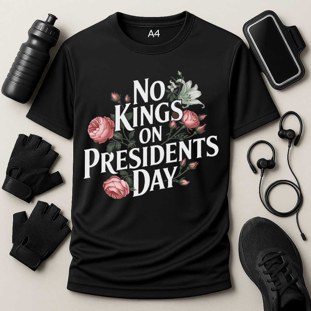 No Kings On Presidents Day Retro Anti Trump Subtle Protest Cooling Performance Crew T-Shirt