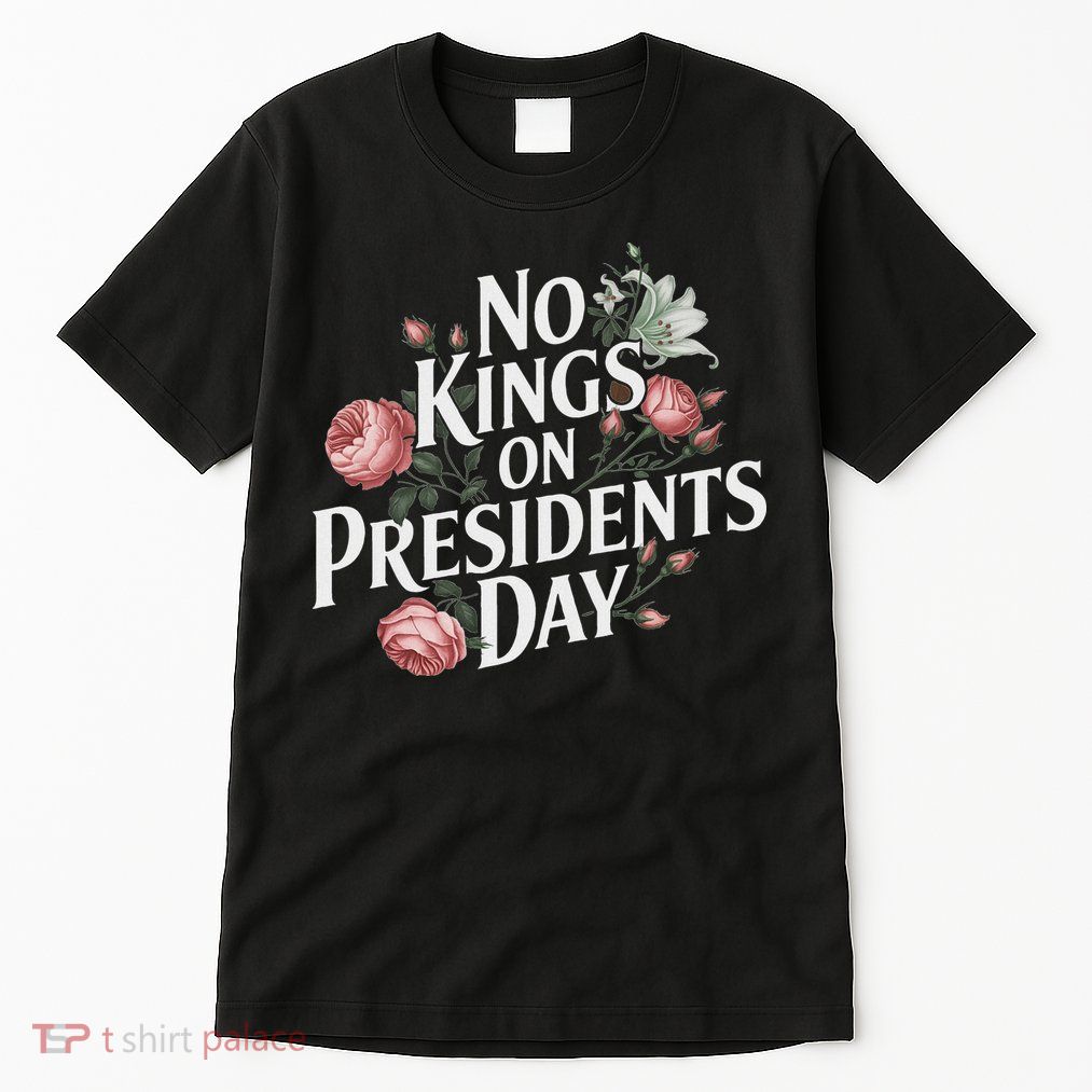 No Kings On Presidents Day Retro Anti Trump Subtle Protest Tall T-Shirt