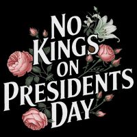 No Kings On Presidents Day Retro Anti Trump Subtle Protest Button