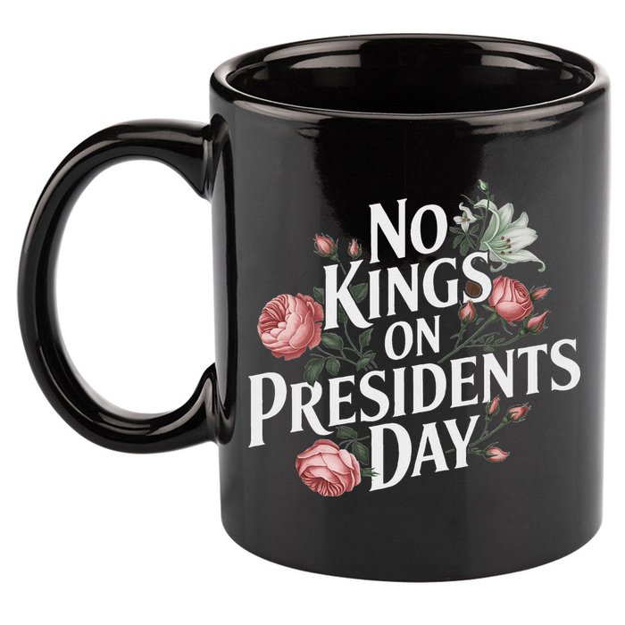 No Kings On Presidents Day Retro Anti Trump Subtle Protest 11oz C Handle Ceramic Mug