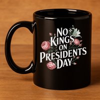 No Kings On Presidents Day Retro Anti Trump Subtle Protest 11oz C Handle Ceramic Mug