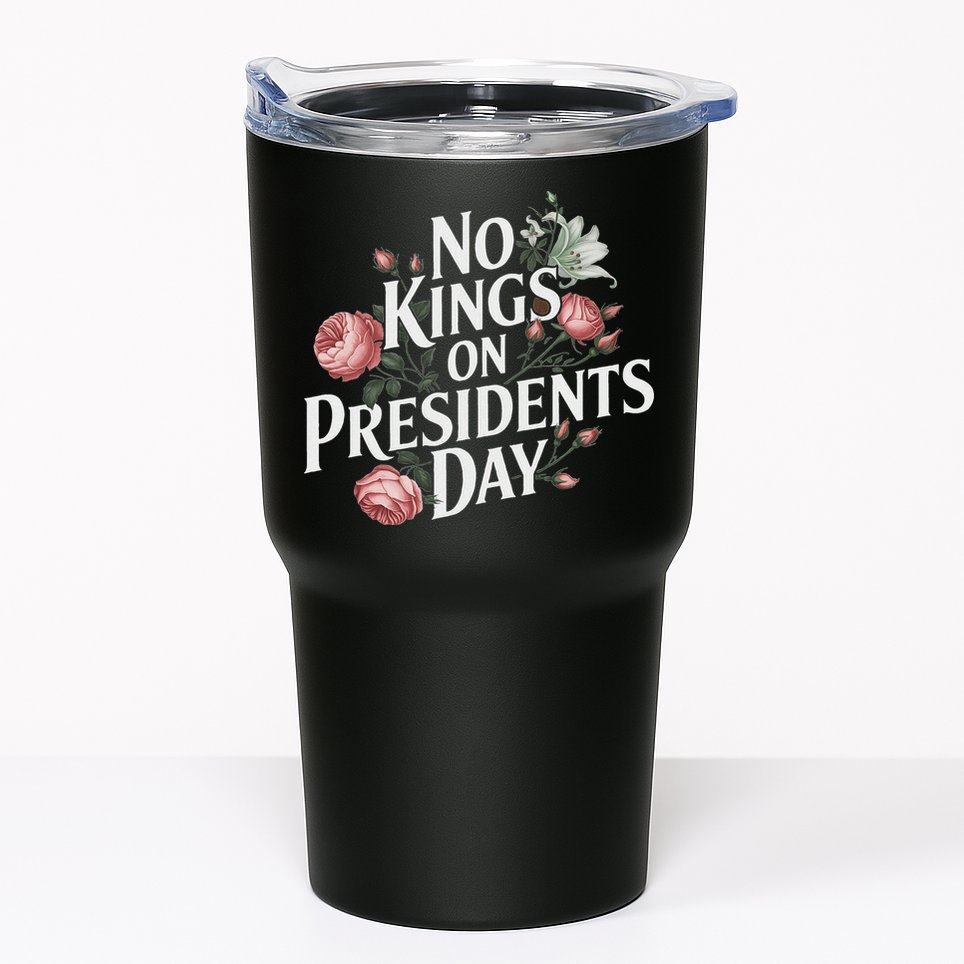 No Kings On Presidents Day Retro Anti Trump Subtle Protest Tumbler