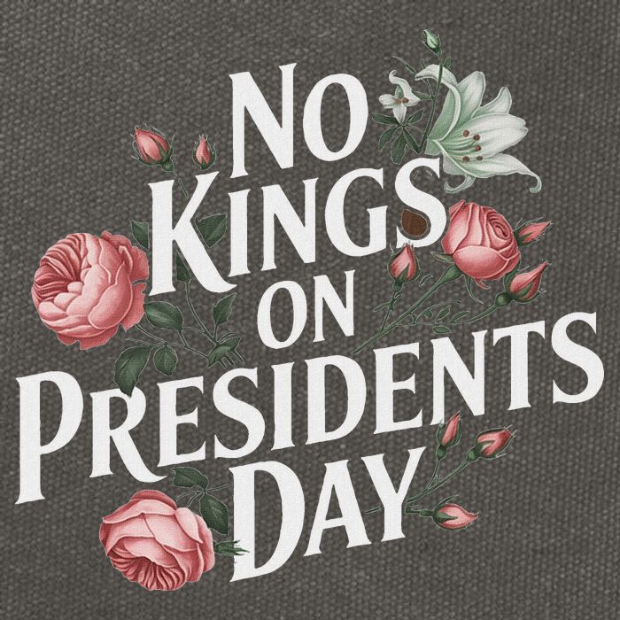 No Kings On Presidents Day Retro Anti Trump Subtle Protest Cotton Canvas Backpack