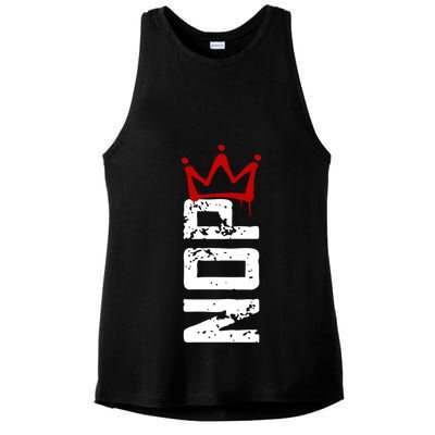 No Kings Protest Sign Vertical Ladies PosiCharge Tri-Blend Wicking Tank