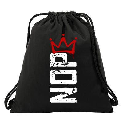 No Kings Protest Sign Vertical Drawstring Bag