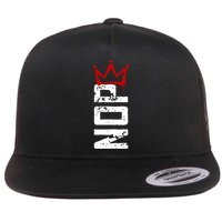 No Kings Protest Sign Vertical Flat Bill Trucker Hat
