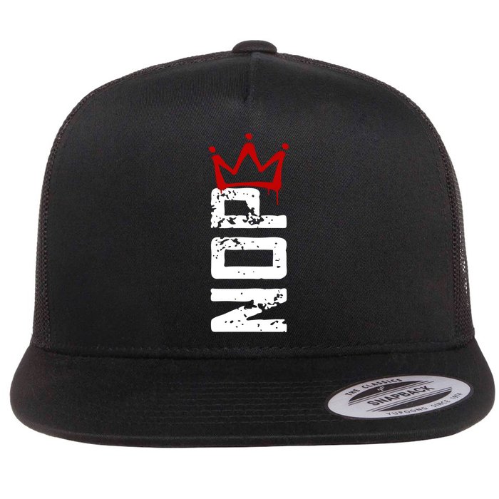 No Kings Protest Sign Vertical Flat Bill Trucker Hat