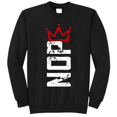 No Kings Protest Sign Vertical Tall Sweatshirt