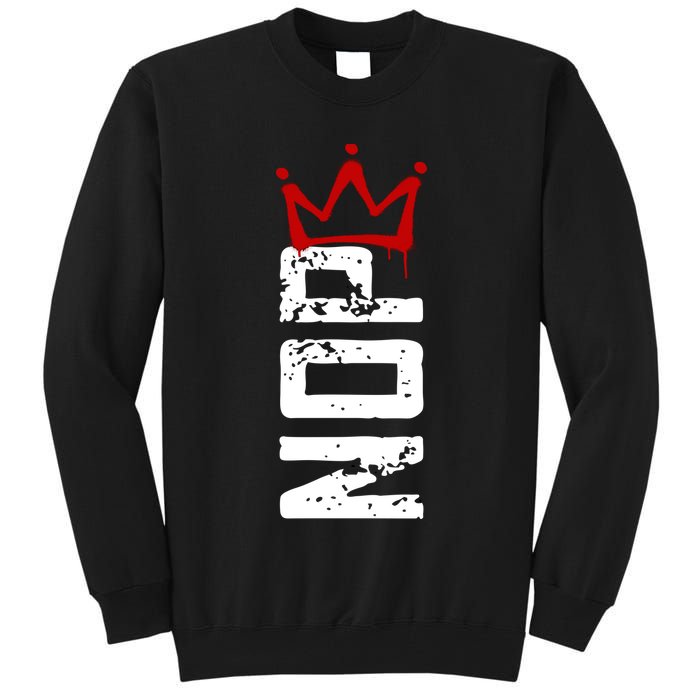 No Kings Protest Sign Vertical Tall Sweatshirt