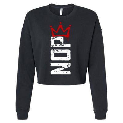 No Kings Protest Sign Vertical Cropped Pullover Crew