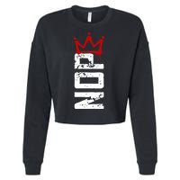 No Kings Protest Sign Vertical Cropped Pullover Crew