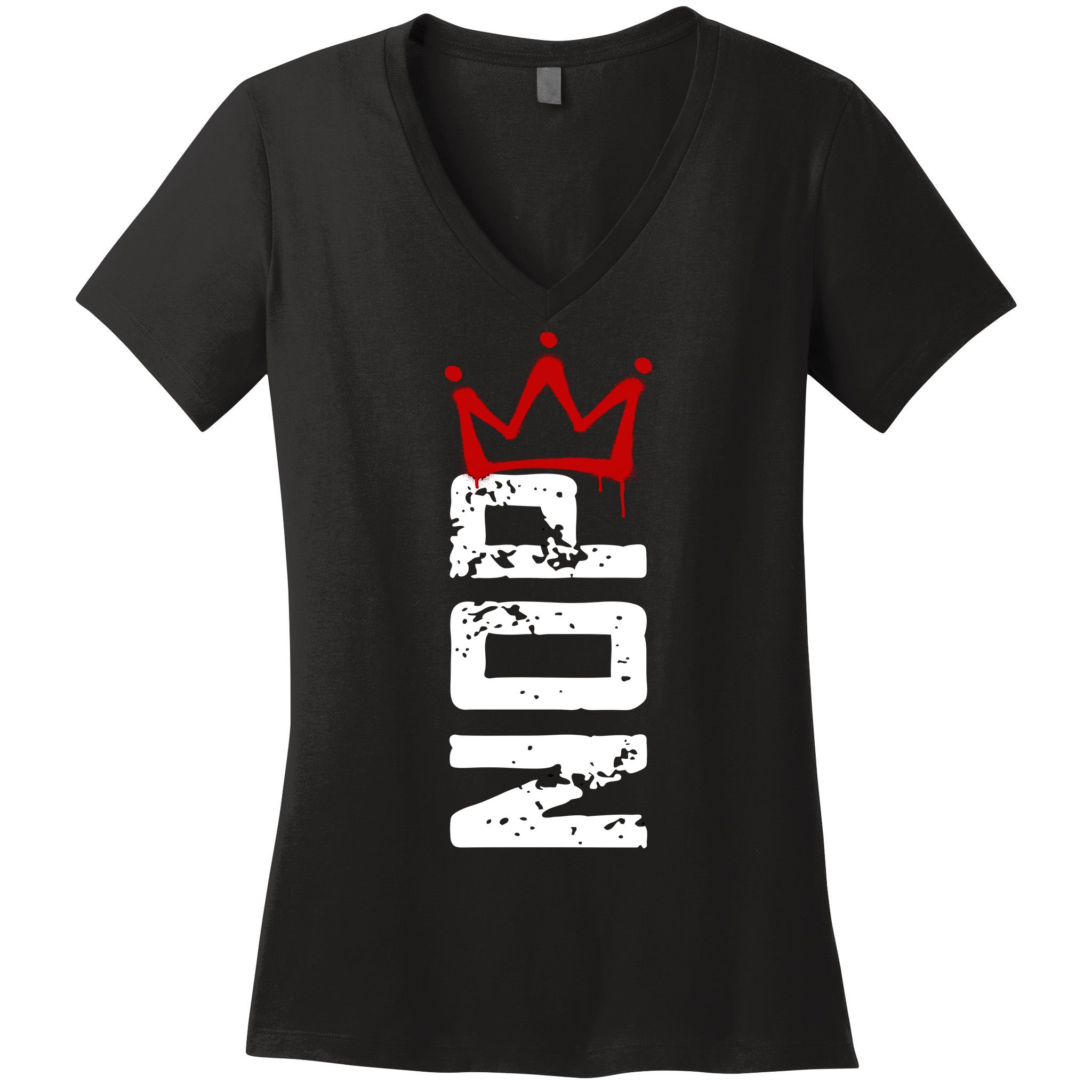 No Kings Protest Sign Vertical Women's V-Neck T-Shirt