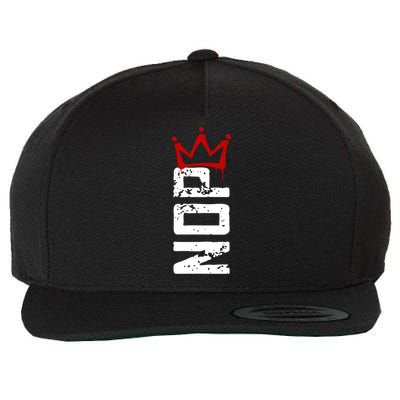 No Kings Protest Sign Vertical Wool Snapback Cap