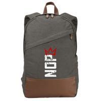 No Kings Protest Sign Vertical Cotton Canvas Backpack