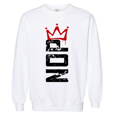 No Kings Protest Sign Vertical Garment-Dyed Sweatshirt