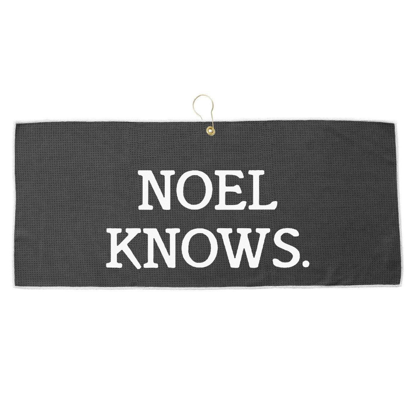 Noel Knows Personalized Novelty Large Microfiber Waffle Golf Towel