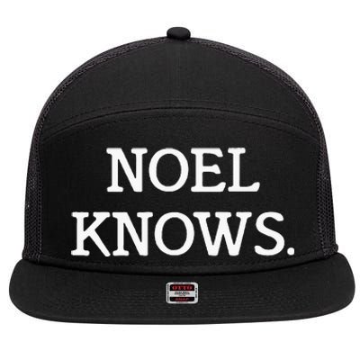 Noel Knows Personalized Novelty 7 Panel Mesh Trucker Snapback Hat