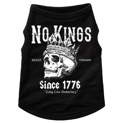 No Kings Since 1776 Skull Resist Long Live Democracy Doggie Tank