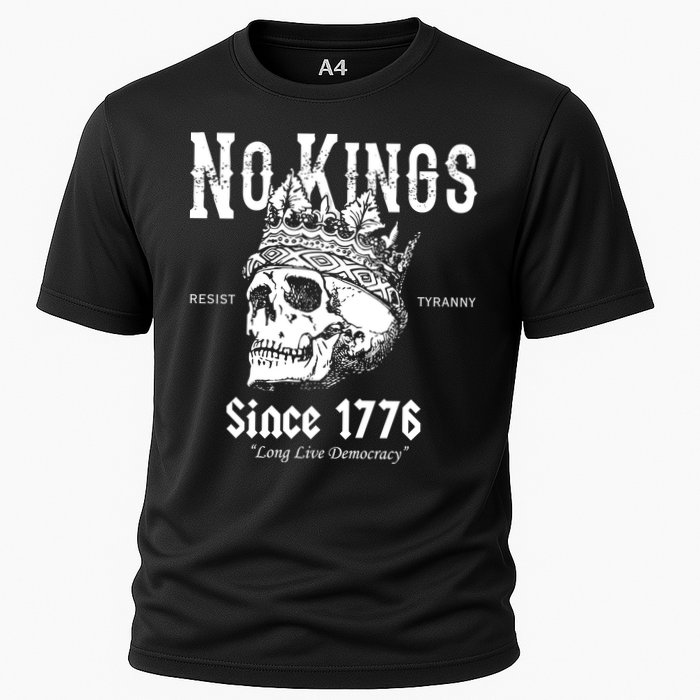 No Kings Since 1776 Skull Resist Long Live Democracy Cooling Performance Crew T-Shirt