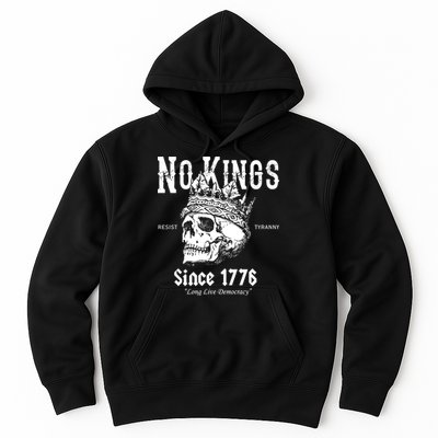 No Kings Since 1776 Skull Resist Long Live Democracy Hoodie