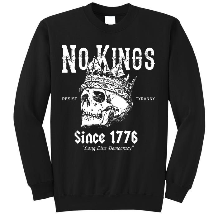 No Kings Since 1776 Skull Resist Long Live Democracy Sweatshirt
