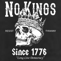 No Kings Since 1776 Skull Resist Long Live Democracy Adult Drive Performance Visor