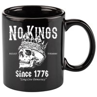 No Kings Since 1776 Skull Resist Long Live Democracy 11oz C Handle Ceramic Mug