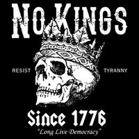 No Kings Since 1776 Skull Resist Long Live Democracy Drawstring Bag