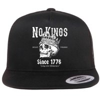 No Kings Since 1776 Skull Resist Long Live Democracy Flat Bill Trucker Hat
