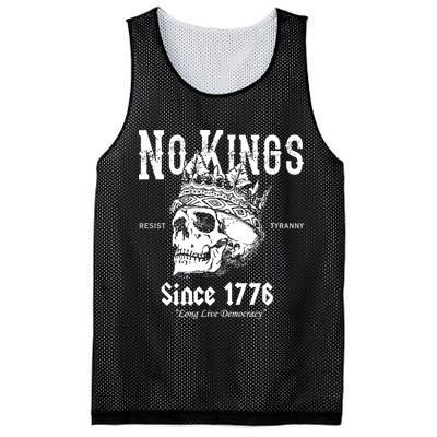No Kings Since 1776 Skull Resist Long Live Democracy Mesh Reversible Basketball Jersey Tank