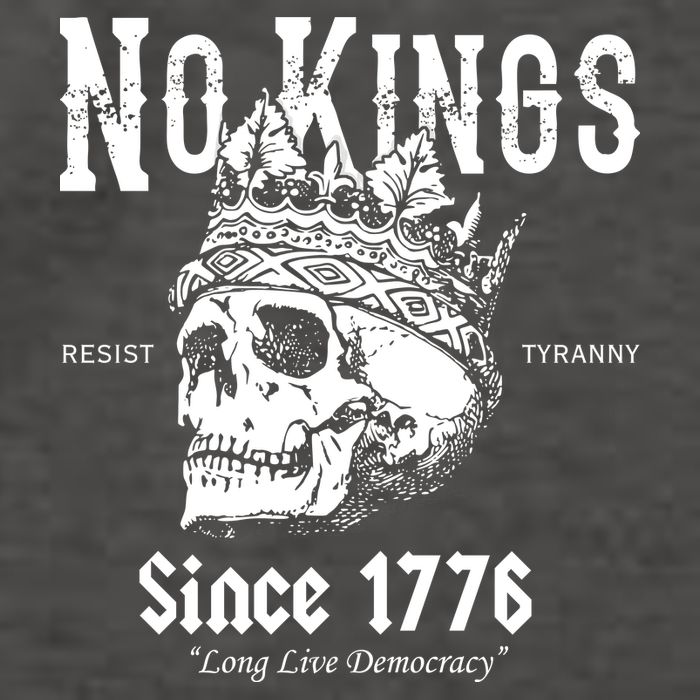 No Kings Since 1776 Skull Resist Long Live Democracy Vector Backpack