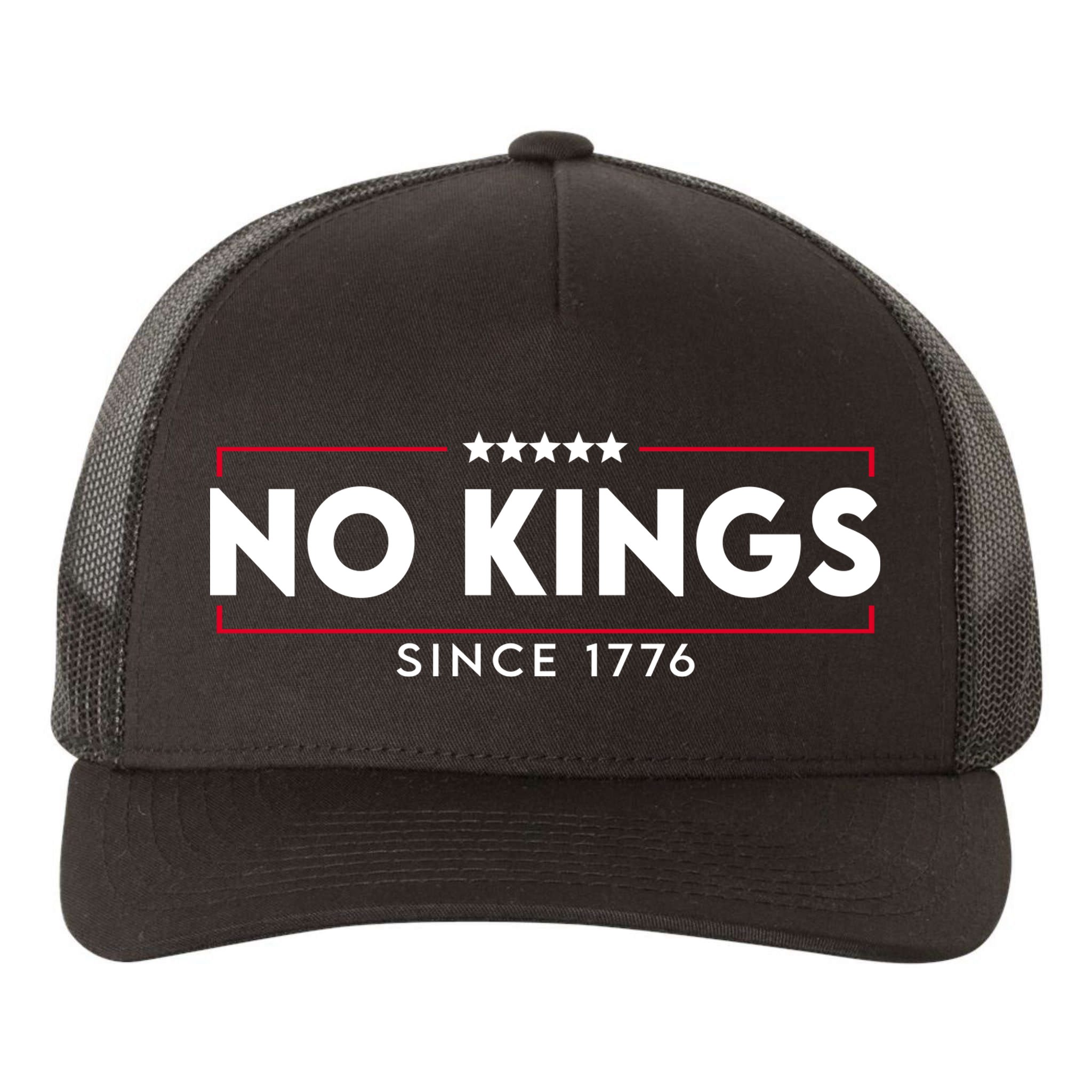 No Kings Since 1776 Simple Logo Yupoong Adult 5-Panel Trucker Hat