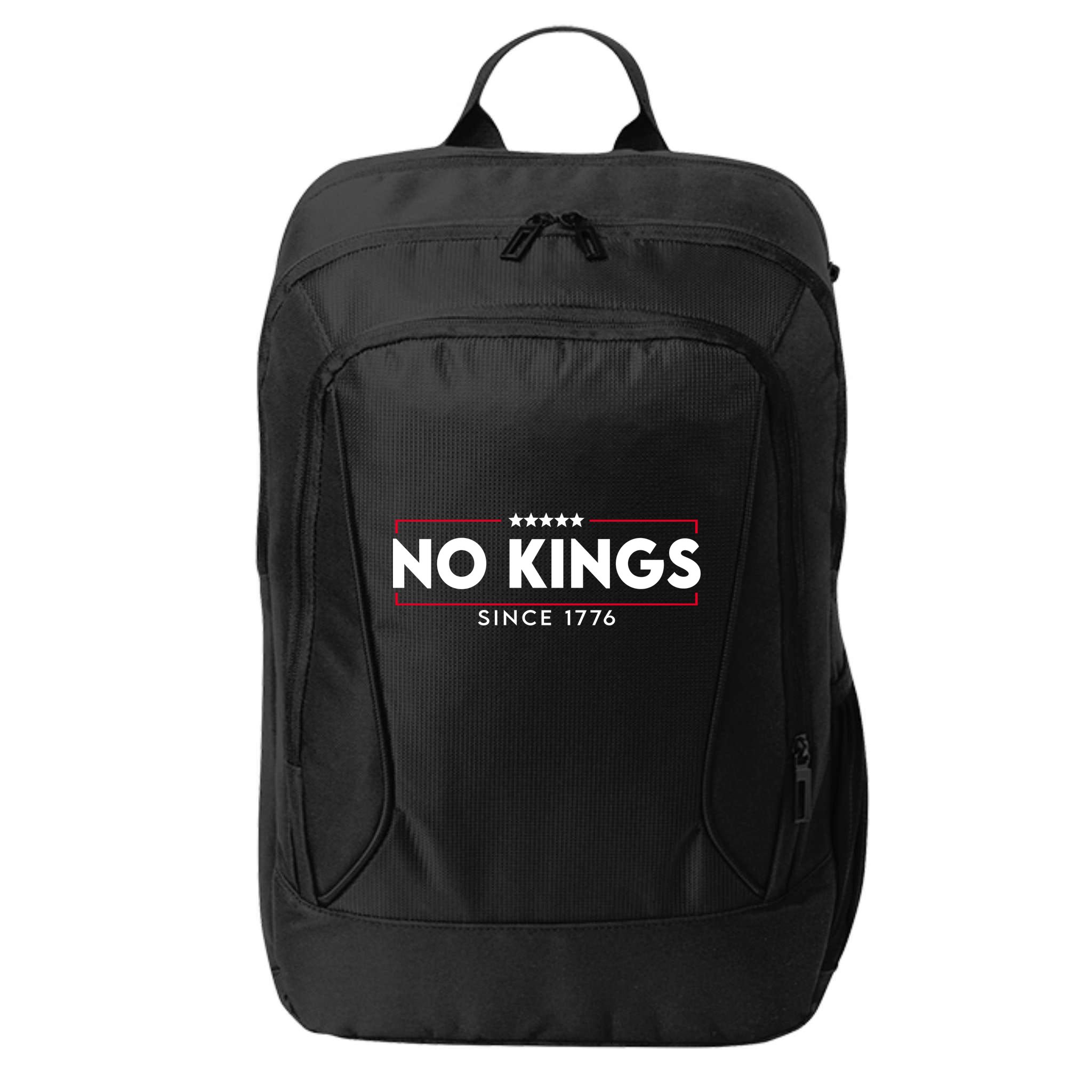 No Kings Since 1776 Simple Logo City Backpack